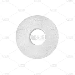 白色卫生纸在白色背景孤立近景，一圈柔软的沼泽卷顶视图，卫生纸，设计元素，卫生配件，工作室拍摄