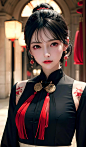 AI绘画-中国风红色汉服-今日头条