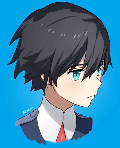 darlinginthefranxx广动漫插画涂鸦二次元壁纸手绘