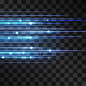 激光蓝色发光矢量照明。运动效果灯闪烁在透明背景上。现代高科技设计的光能流。动力霓虹灯flickin流动的高速粒子，空间闪耀矢量图素材-图片ID：323799306