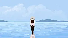 摘抄：我只愿面朝大海，春暖花开。看图画画