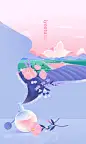 春季春天创意鲜花唯美插图插画矢量海报设计源文件_Ai：