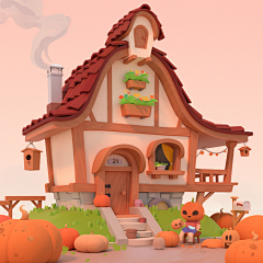 茜茜大可爱采集到【Cemera 4D】Low poly