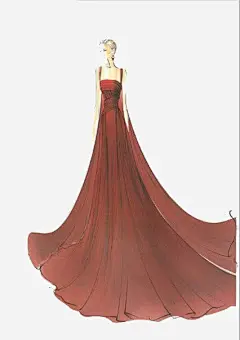 手绘礼服婚纱模特插画高清素材 免抠 设计图片 免费下载 页面网页 平面电商 创意素材 png素材