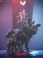 3D c4d IP IP design liondance 吉祥物 文创 角色設計 醒狮 mecha