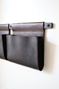 Henrybuilt Opencase leather bin| Remodelista: