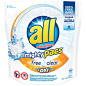 all Mighty Pacs Laundry Detergent with OXI Stain Removers and Whiteners, Free Clear, Pouch, 38 Count