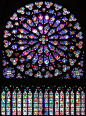 玫瑰窗  |  玫瑰窗,广义来说是指圆形的窗口，特指哥特式大教堂中的圆形玻璃窗，指的是那些经过高度繁复设计的像多瓣的玫瑰花的窗户。在17世纪之前并无玫瑰窗的说法。这个名字可能来源于古代法语中的roué（意为辐辏状的车轮），而非英语中的rose。 ​​​​