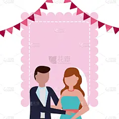 新娘,贺卡,婚礼,新郎,新婚夫妇,可爱的,华丽的,浪漫,复古,庆祝