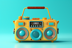 复古便携式收音机录音机模型