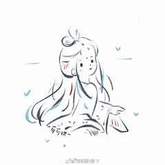 #手绘# 投稿：@可可欢-崽子 |

人间忽晚，山河已秋 

九月古风小人儿简笔画|ω･)و ̑̑༉
#遇见艺术##插画艺术# ​​​​