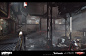 Wolfenstein Youngblood - Transporthalle 2, Michael Tran : The second transporthalle where maintainance work are being done to the huge robots in the game.

__
My main responsibilities was to take the greyboxed architecture pass and finalize the art for th