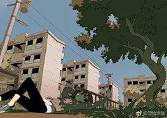 日本插画师 富岡二郎 清新的校园生活插画 ​​​​#绘画##插画# ​​​​