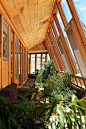 View from inside an earthship home.