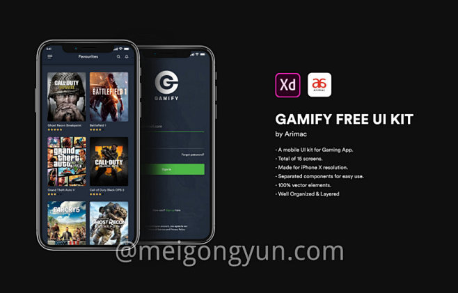 游戏之家移动APP界面设计 Game U...