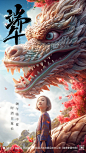 端午3D炫酷龙海报-源文件