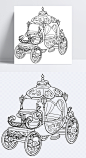 复古黑色南瓜马车|南瓜马车,灰姑娘,辛德瑞拉,格林童话,公主,皇家, 欧式, 复古, 卡通, 灰姑娘南瓜马车,卡通元素,手绘/卡通