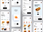 Orix Food App payment cart delivery food mobile app design mobile app mobile application dribbble best shot uidesign trendy app design design trend ux ui minimal