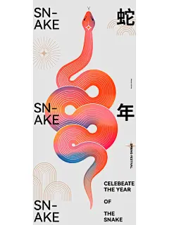 2025新春元旦蛇年插画图形