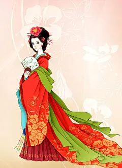 知止民间故事封面美女插画作品