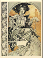 Alphonse Mucha’s Documents Décoratifs Style Book – Plates 1-12 | Endpaper: The Paperblanks Blog