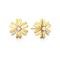 Melorra 18KT Yellow Gold and Diamond Stud Earrings for Women