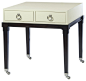 Camden Hollywood Regency Bedside Lamp Table Ivory Espresso Finish contemporary-nightstands-and-bedside-tables