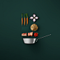 Recipes Organized into Component Parts in Food Styling Photos by Mikkel Jul Hvilshøj : In a shoot for Nordic cookware brand Eva, Copenhagen-based photographer Mikkel Jul Hvilshøj lets the ingredients speak for themselves. With his flatlay photos on rich m