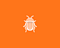 甲虫图标设计 甲虫 漏洞 抽象 昆虫 橘红色 爬虫 商标设计  图标 图形 标志 logo 国外 外国 国内 品牌 设计 创意 欣赏