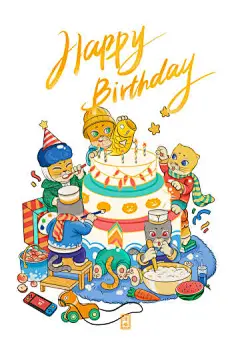 我的阳历生日和我爸的阴历生日是同一天诶！
那就一起生日快乐啦
新的一年希望能继续开开心心的画猫
准备了生日壁纸在第三张，喜欢可以自己拿去换～不做商用即可
#设计美学##鼠年大吉# ​​​​