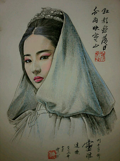 予心木子采集到插画：有美一兮 @明星影视剧照