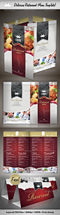 Delicious Restaurant Menu Template 餐厅的菜单手册素材源文件-淘宝网