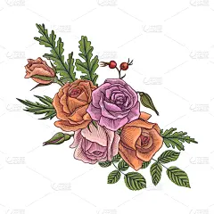 华丽的,浪漫,壁纸,植物群,巴洛克风格,装饰物,艺术品,复古,花,构图
