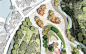 【新提醒】细节满满配色超棒的滨水景观公园设计平面图，分层PSD素材-PS素材库-设计e周