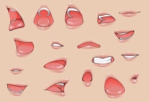 漫画100种画法女嘴巴图片