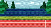 background scene running track with stadium
