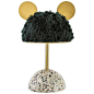 Minos Lamp / Table Lamp in Terrazzo, Brass and Mohair by Merve Kahraman For Sale