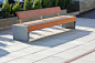 木材不锈钢座椅mmcité - products - park benches - blocq