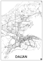 大连50x70
线条装饰画地图北欧风格简约画芯