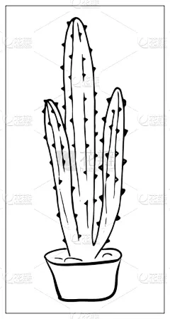 贺卡,仙人掌,绘画插图,矢量,动物手,直的,可爱的,自然界的状态,墨西哥,装饰物