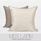 MISS LAPIN简约现代/样板房靠包抱枕/白色米灰色仿真丝撞色方枕-淘宝网