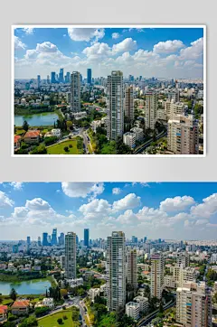 AI数字艺术房地产城市航拍摄影图-众图网