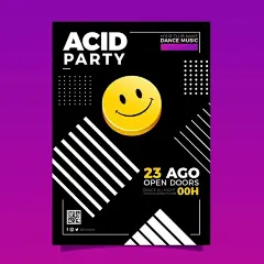 有趣的微笑表情包符号节日活动酸性海报单页版式排版平面设计模板矢量图设计素材