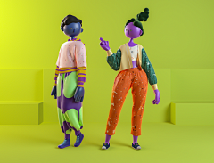 108度采集到C4D 人物