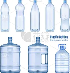 塑胶,水瓶,三维图形,半透明,华丽的,干净,加仑,写实,布置,收集