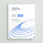 简约几何抽象蓝色画册手册小册子宣传册封面设计