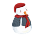 简约大气雪人卡通PNG素材