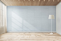 PSD室内墙面空间背景样机贴图墙壁纹理植被家具装饰布局设计素材