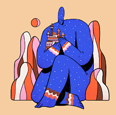 呆头小羊采集到插画夸张