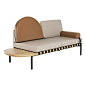 Banquette Daybed Grid Beige Petite friture Design Adulte